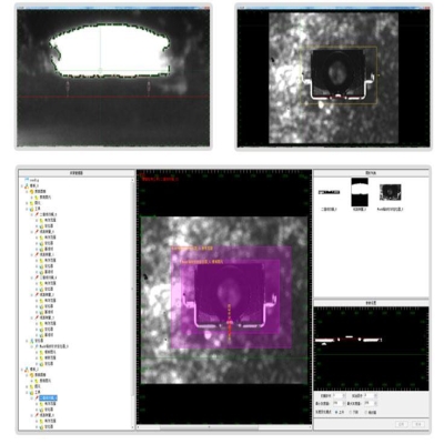 Sistema de detección de imagen de medición de tamaño de inserción de conector